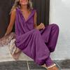 2025 Damenmode Ärmelloser Kapuzen-Jumpsuit mit langen Harems-Hosen