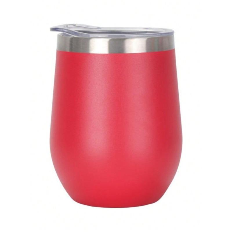 

Wine Tumbler With Push Lid, Stemless Insulated Wine Glasses, Double Wall Vacuum Stainless Steel Travel Tumbler Red різнокольоровий