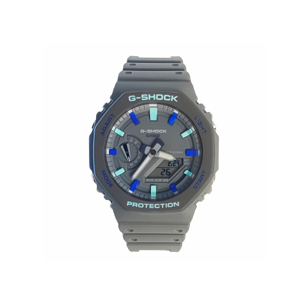 CASIO Men Liquid Crystal,Analog Dual Display Series Gray Watch GA-2100-1A1(Watch3--)