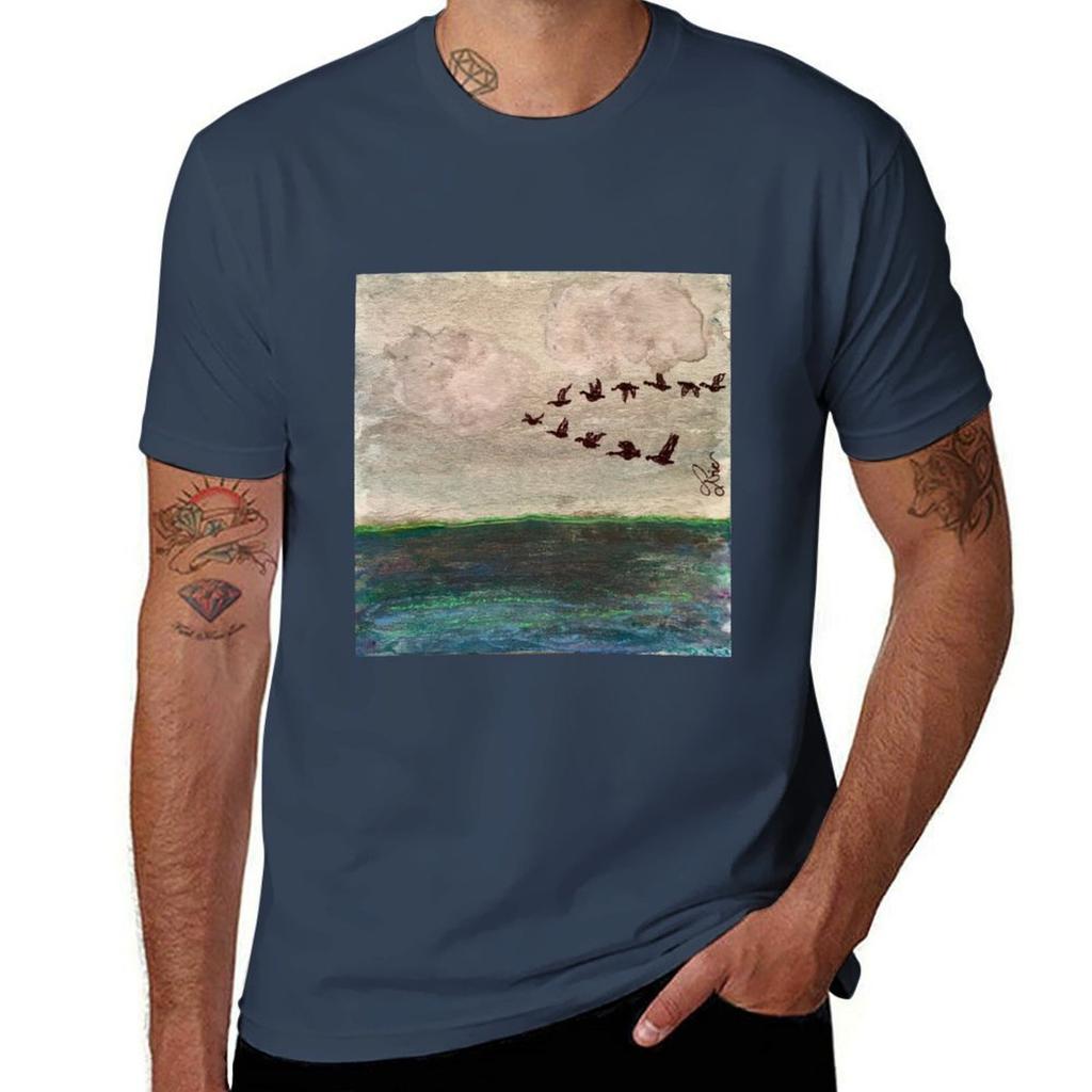 Flying V of Geese TShirt Worker Basic Short Sleeve Tee