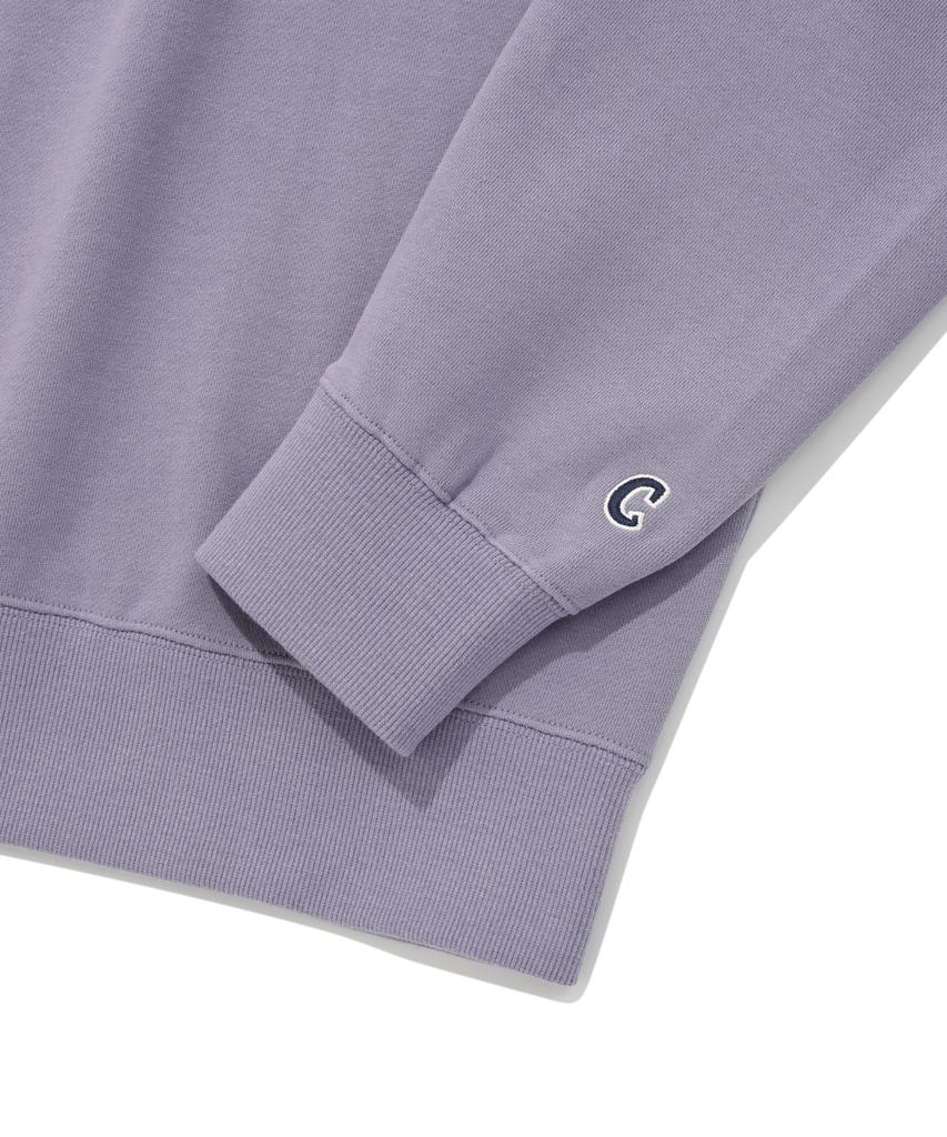 COVERNAT Knit Collared Sweatshirt Lavender