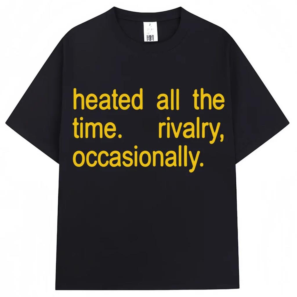 Heated Rivalry Heated All The Time Graphic T Shirts Men Women Fashion Popular T-shirt Cotton Oversized Casual Short Sleeve Top