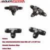 ADLERSPEED AN3 AN4 AN10 AN12 Male Flare Tee T-piece With 1/8" X 27 NPT Port Fitting Adapter Black