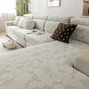 Flowers Jacquard Fleece Sofa Cushion Cover Stretchable Anti-Slip Couch Slipcovers Dustproof Sofa Toppers Furniture Protector