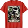 The Lovers Classic Monster Couple Gothic Horror Tarot Printed T-Shirt