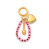 European DIY Fashion Keychain & Brooch: 18K Copper-Plated Pendant Accessories for Bags