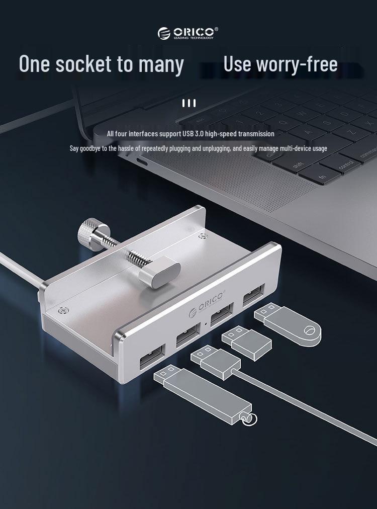 ORICO USB 3.0 Clip-on Notebook Hub Splitter