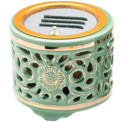 Bastoncini di incenso elettronici sicuri senza usare bastoncini di incenso elettronici a LED per incensiere traforato Sun per incenso Buddista con