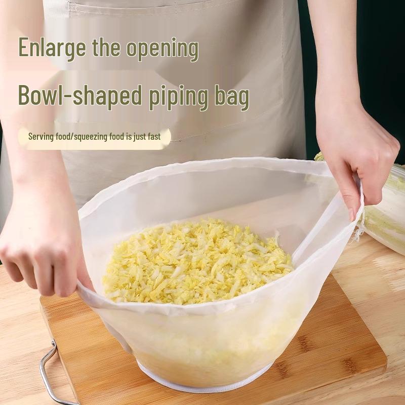 

Dumpling & Vegetable Filling Squeezer Bag - Cabbage Draining & Soy Milk Filter Press