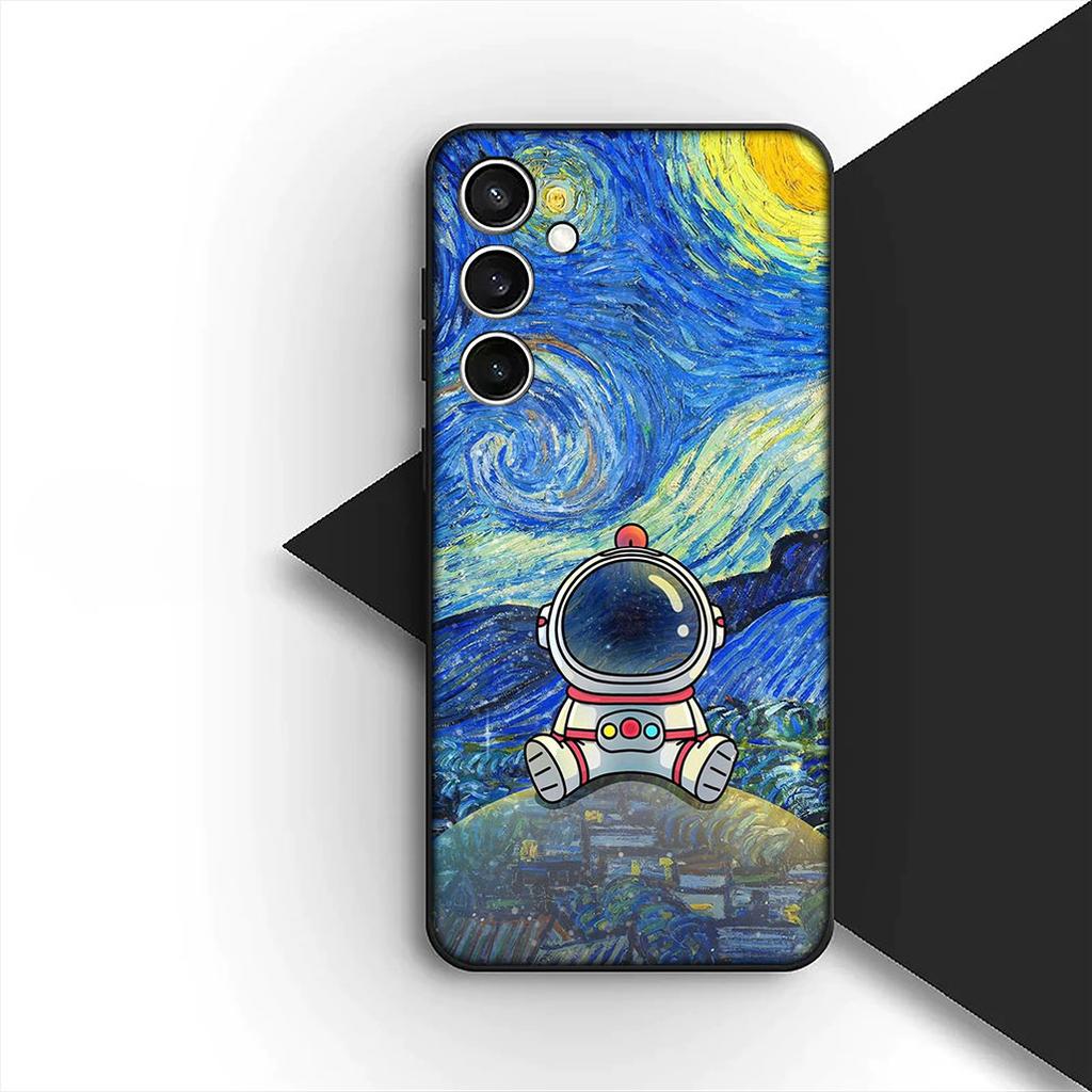 Phone Case Moon Astronaut Stars Art Casing for Apple iPhone 17 Air 12 13 Pro Max Mini ProMax XR 7 8 Plus X 7+ 8+ Funda Cover