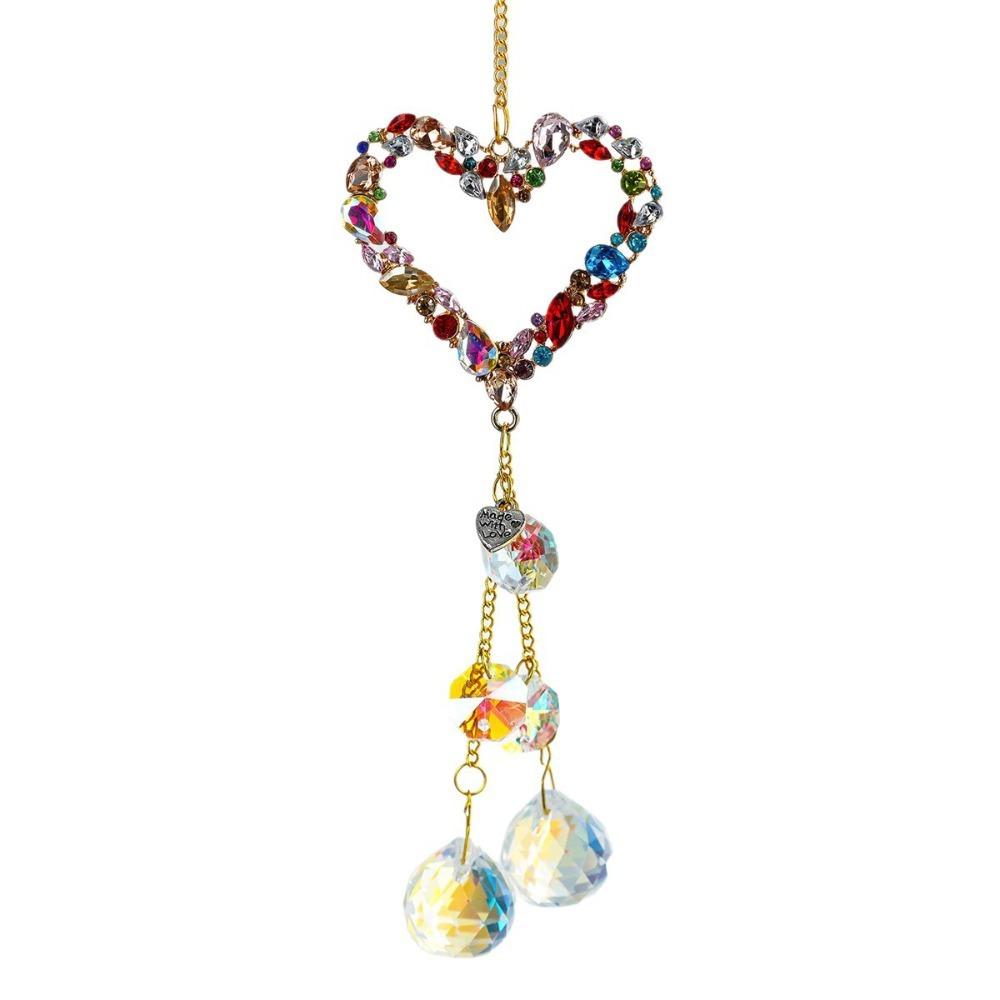 Sparkling Crystal Suncatcher Handmade Hanging Ornament  Housewarming Gift White Crystal