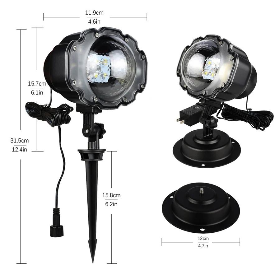 Christmas Snowfall Projector Lights Outdoor Snowflakes Projector Lights Waterproof Snow Flurries Landscape Spotlight with Remote