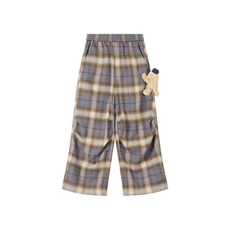 Teenie Weenie Kids Unisex Plaid Casual Trousers 130