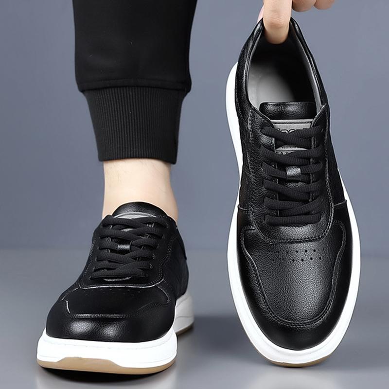 Leather Men White Sneakers Breathable Comfort Classic Casual Shoes Men Outdoor Walking Shoes Couple Footwear Size 38-44