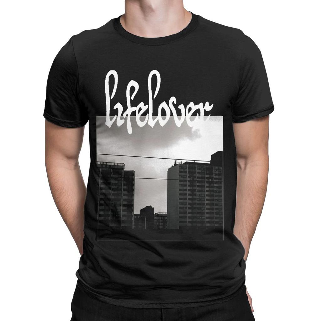 Men Lifelover Black Metal Depressive Rock T Shirts Pure Cotton Tops Vintage Short Sleeve Crewneck Tee Shirt Gift Idea T-Shirt