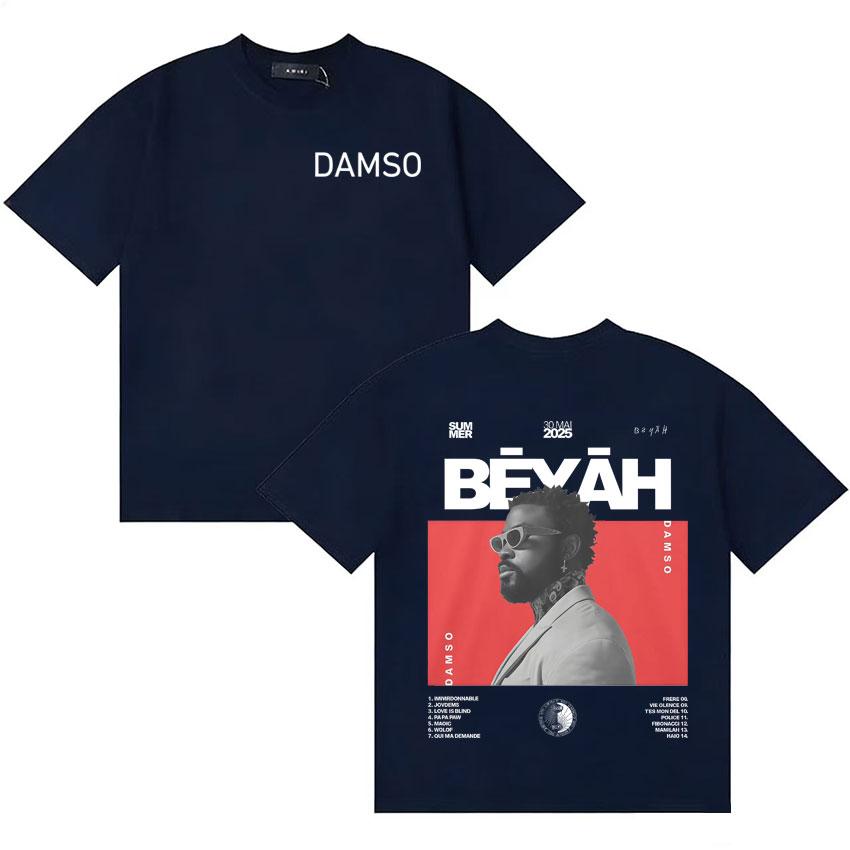 Singer Damso Summer Album Tshrit Fashion Oversized Cozy Gothic Short Sleeve T Shirt Unisex Women Retro Aesthetic Streetwear Clothes