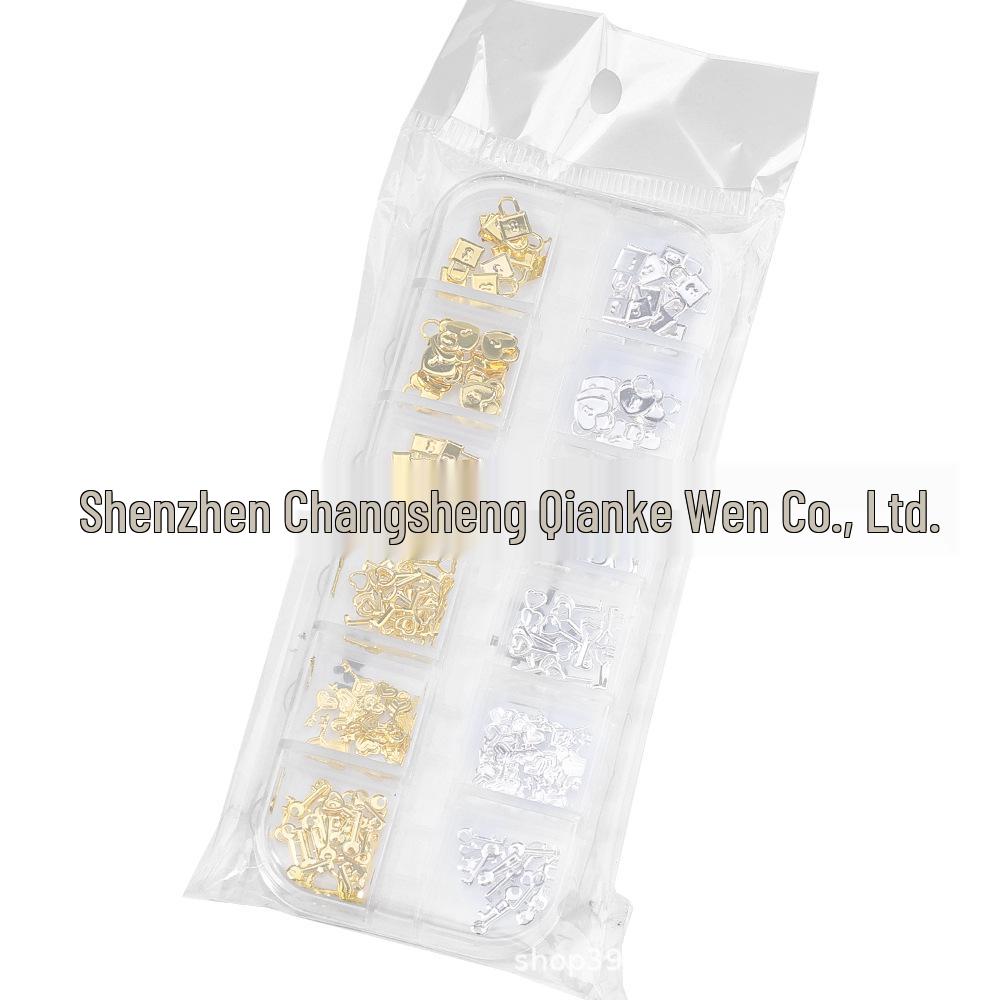 12-Grid Bow Nail Rivets & Metal Sequin Decorations for DIY Nail Art