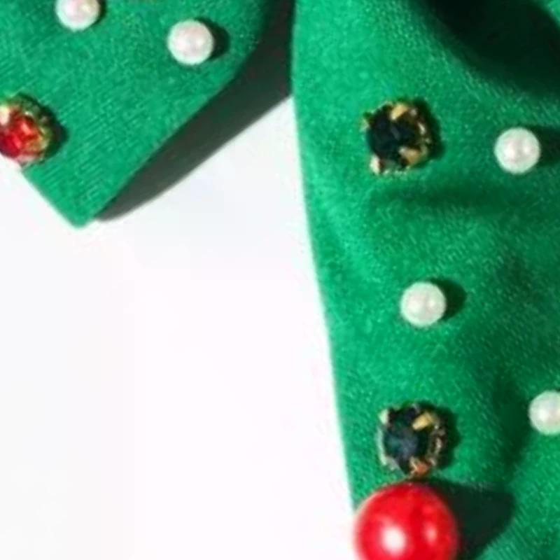 Single Item Fashionable Women's Rhinestone Pearl Party Spring Clip, Christmas Bow Hairpin Hair Essentials