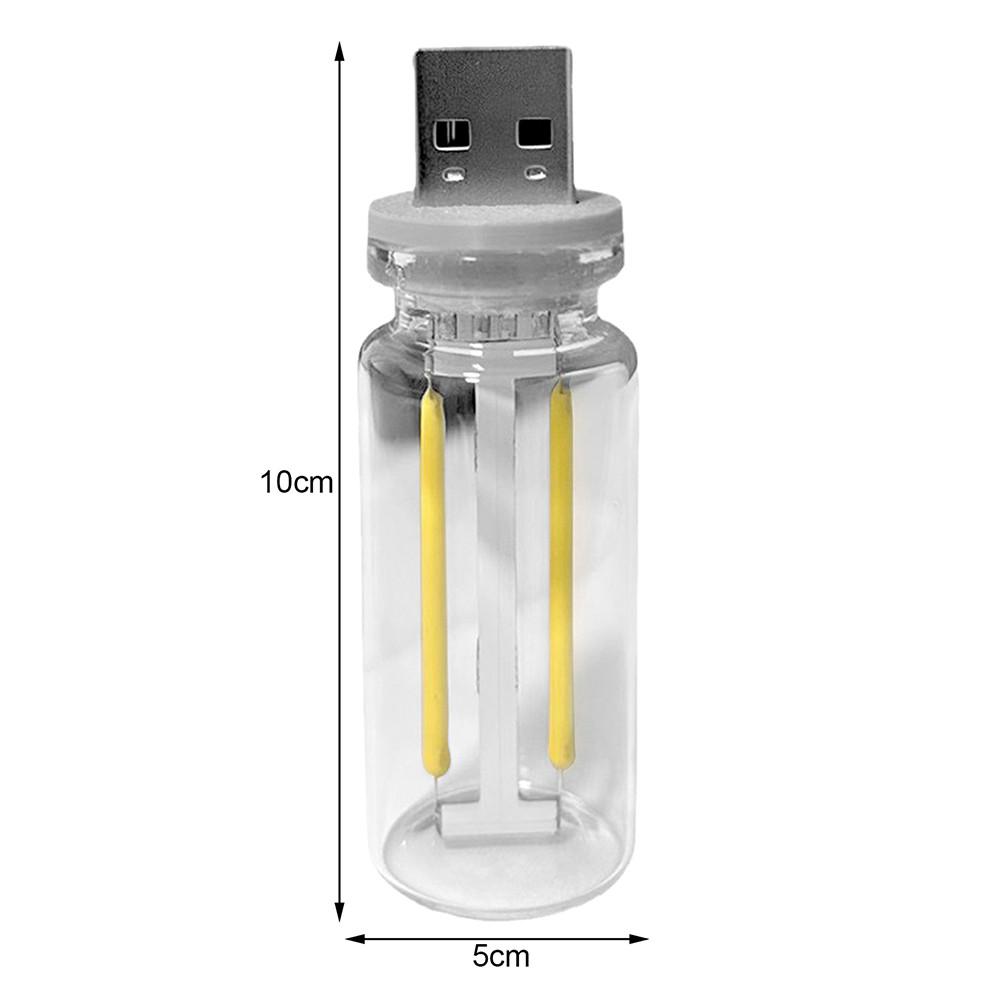 Car USB Night Light Touch Dimming Bulb 5V Retro LED Bulbs 0.3W DIY Camping Incandescent Decorative Car Interior Ambient Lighting