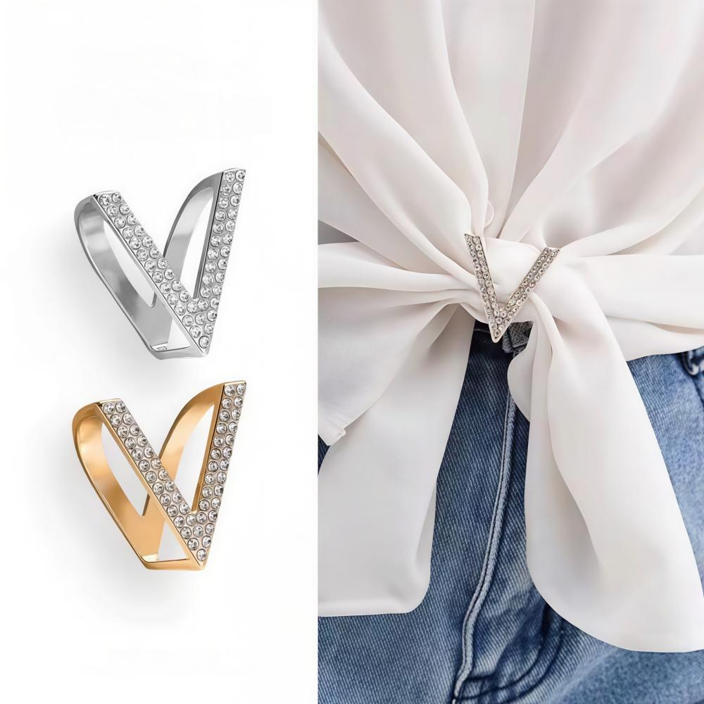 Fibbie ad Anello in Metallo di Lusso per Foulard in Seta Fermagli Angolari Moda Femminile Spille Spilla Angolare per Sciarpe Accessori in Lega per Abbigliamento