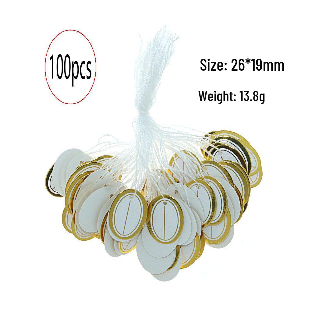 100-Pack Cotton Handwrite Jewelry Tags for DIY Display