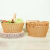 Handwoven Oval Wicker Picnic & Storage Basket
