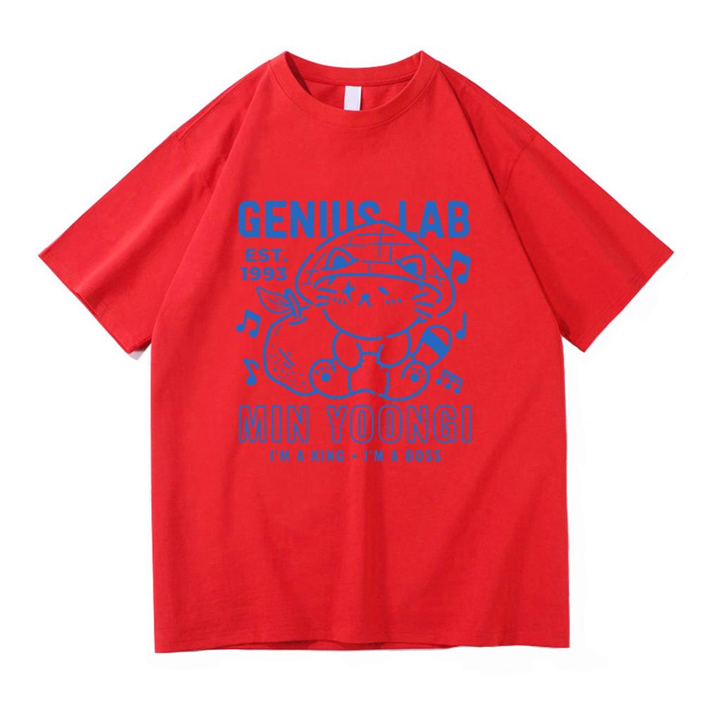 Die Erde ist flach Wusstest du das nicht Unisex T-Shirt Min Yoong Katze Harajuku Sommer Lässig Kurzärmelig Unisex Kleidung Oberteile