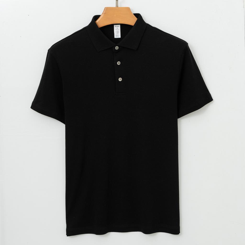 Luxury Thick Men's Short-sleeve T-shirt Casual Lapel Minimalist Lightweight Breathable Summer Casual Business T-shirt Minimalist Breathable Tops