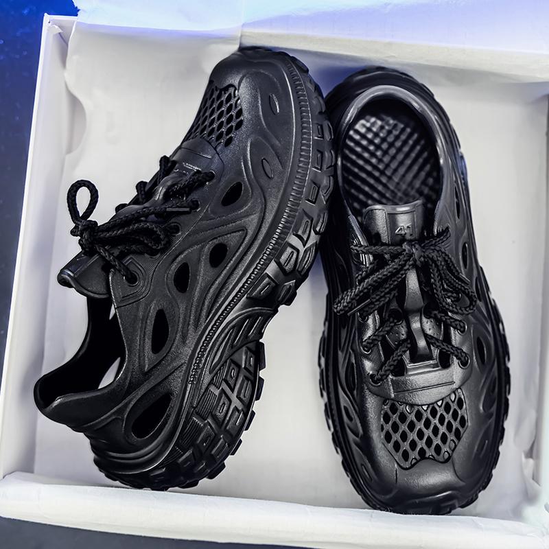 Fashion Summer Men Sandals Light EVA Men's Casual Shoes Hole Shoes Clogs Lovers Home Garden Outdoor Male Beach Flat Slippers Big Size