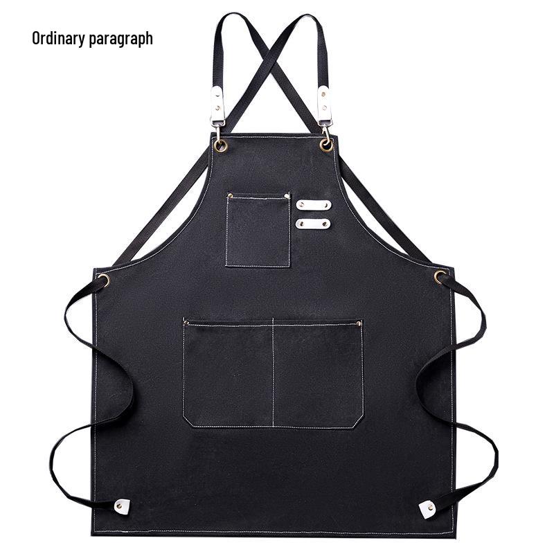Thickened Canvas All-Cotton Apron for Cooking, Gardening, and Nail Art
