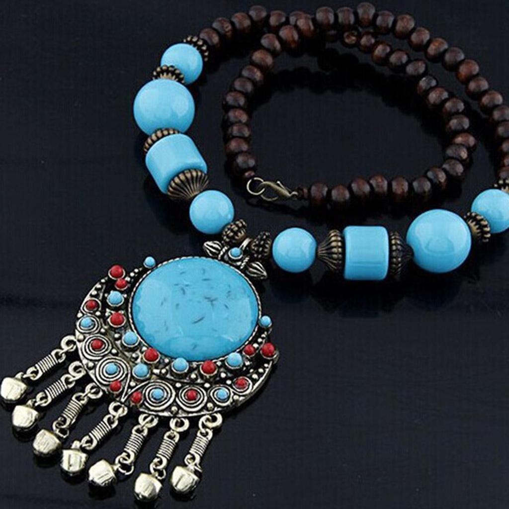 Bohemian Necklace Charms Gifts Long Decor Vacation for Women 