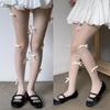 Women Sweet Sheer Pantyhose Stockings Cute Mini Bowknot Pearls Beaded Thin Nylon Tights Soft Breathable Leggings