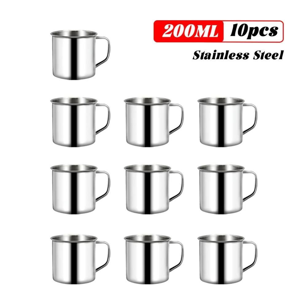 Stainless Steel Mug Coffee Cup Camping Mug Metal Coffee Tea Cup Mug Portable Milk Tea Cup Tumbler Water Mug Outdoor Drinking Cup