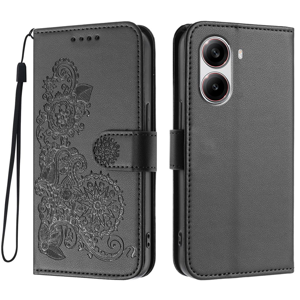 For Xiaomi Redmi Turbo 4 5G/Xiaomi Poco X7 Pro 5G Phone Cases Mandala Flower Leather Wallet Mobile Cover with Strap