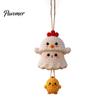 Cute Halloween Bag Charm Handmade Crochet Ghost Keychain, Plush Animal for Bags Portable Keychain Car Keys, Spooky Festive Knitted Ornament