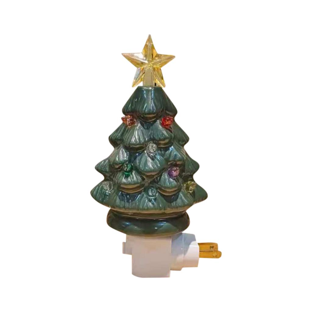 Plug-in Christmas Tree Night LightUL 360° Rotating Holiday Decoration