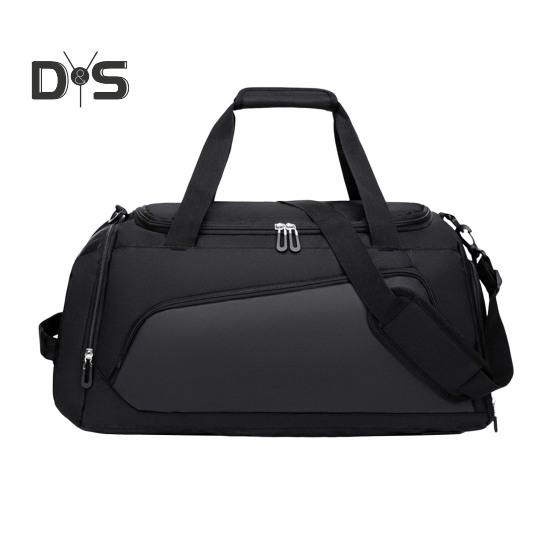 

Сумка для фітнесу Велика місткість Сумка для спортивного залу на блискавці Сумка через плече із вологим і сухим розділенням Водонепроникна сумка через плече для занять спортом на свіжому повітрі чорний