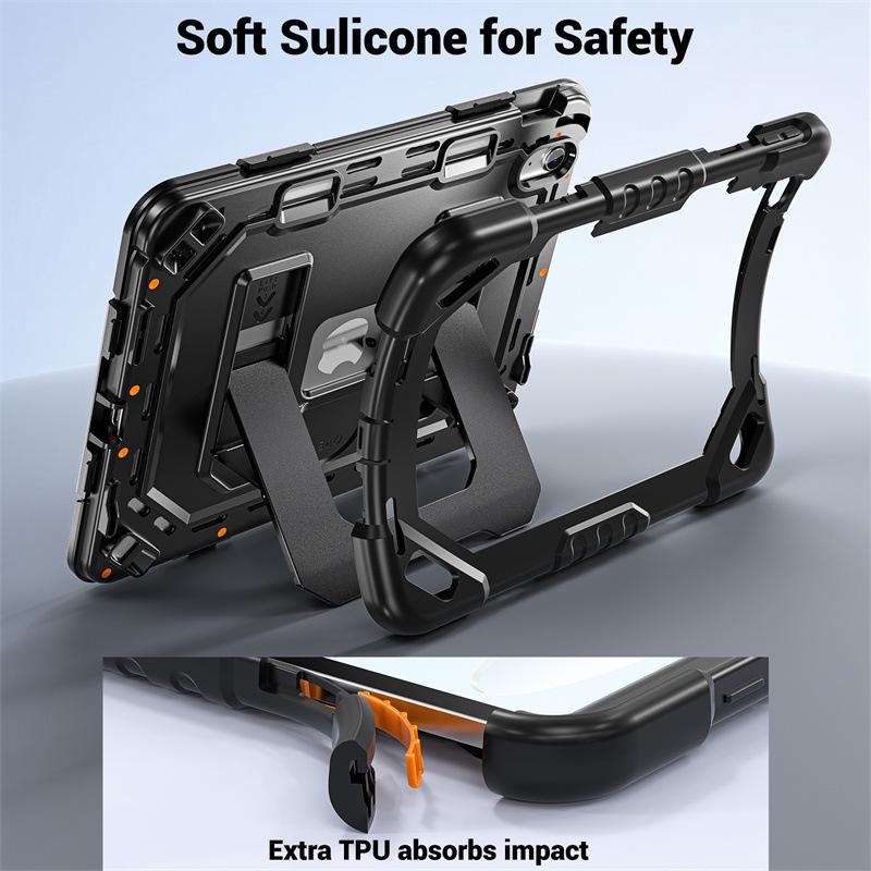iPad 10th/11th Gen Pro 11 Invisible Folding Stand Anti-drop Protective Strap Case