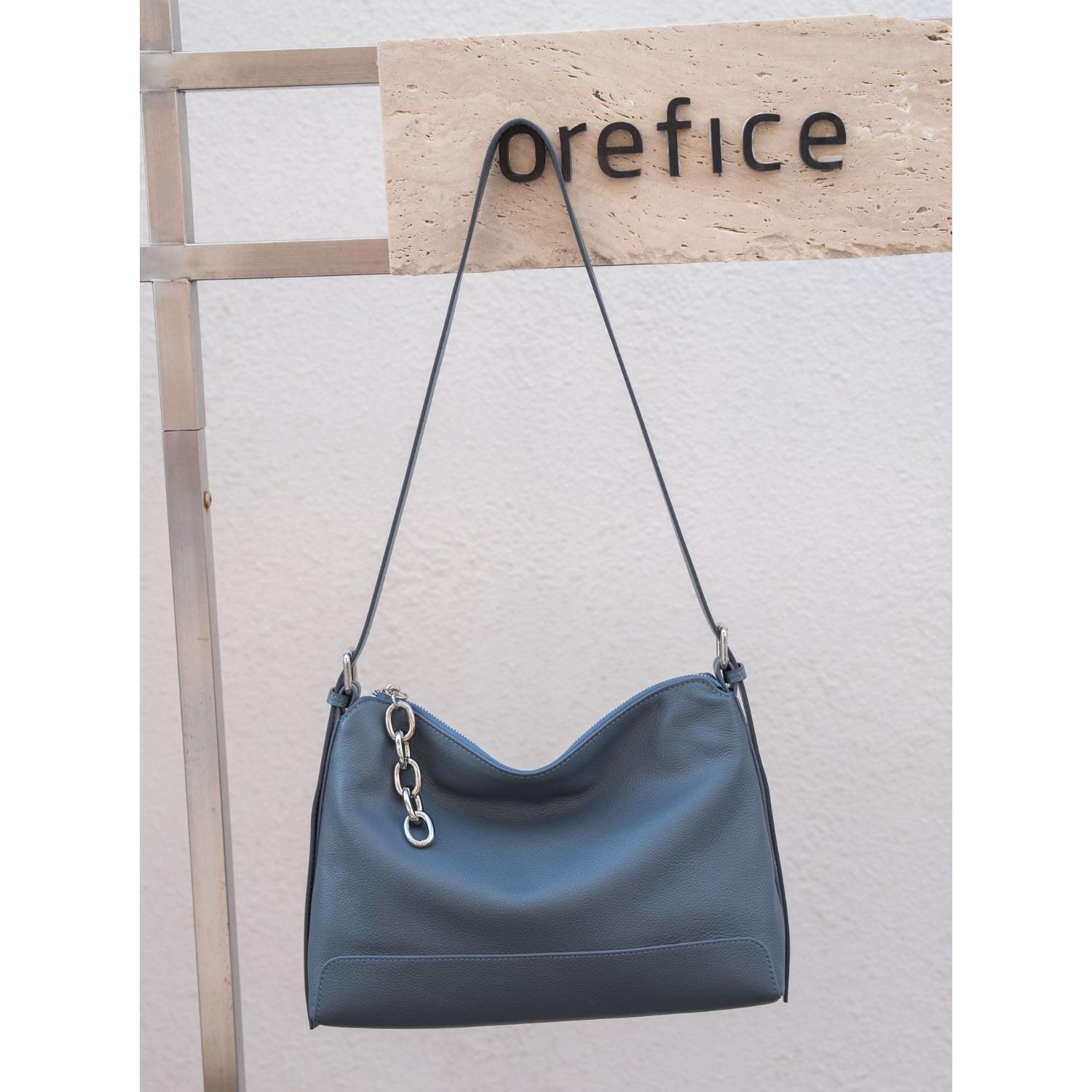 

Универсальная женская сумка из коровьей кожи Niche, сумка-мессенджер через плечо, простая и практичная женская сумка, сумка на молнии из мягкой кожи павлин голубой