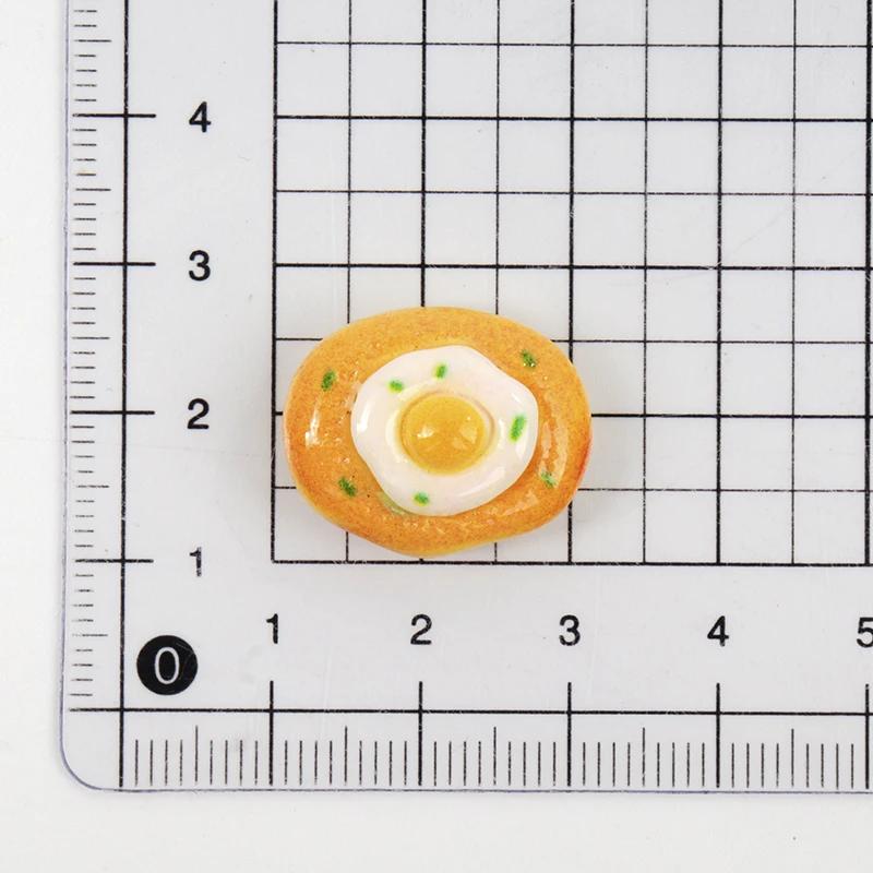 10/100Pcs 3D Mini Kawaii Resin Cake Bread Parts Dollhouse Miniature Figures Scrapbook Supplies Flatback Pendant Accessories