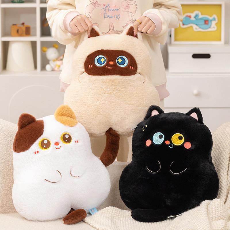 Siamese Cat Plush Toy Pillow With Soft Pp Cotton Filling For Kids And Adults