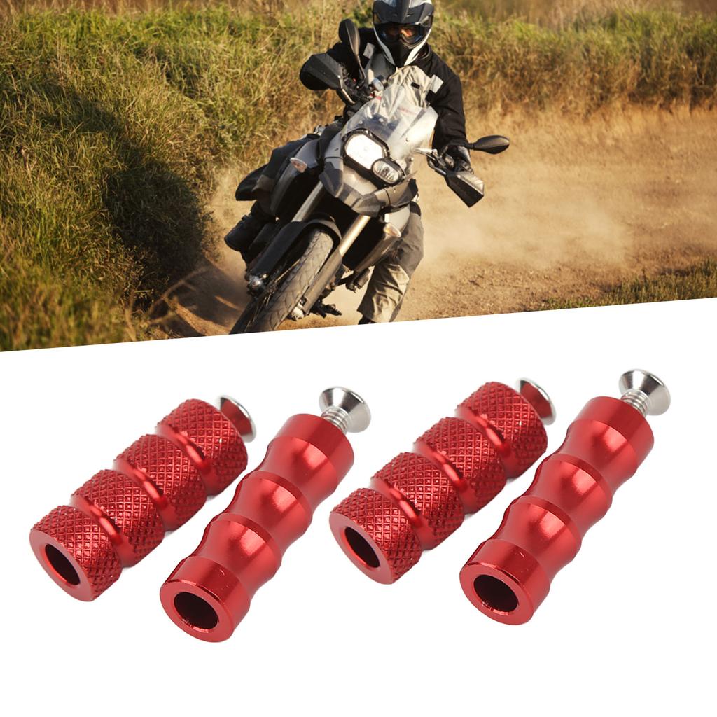 2 Pair Motorcycle Brake Foot Peg CNC Process Plating Fit For M6 6mm Mounting S Motorbike