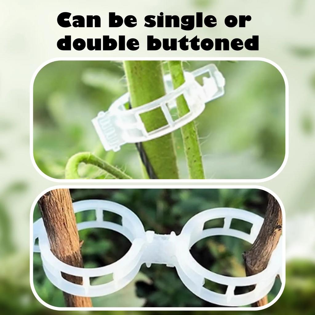 Plant Vine Clips 100pcs Adjustable Plant Support Clips for Securing Vines Seedlings and Stems Suitable for Garden and Greenhouse Use