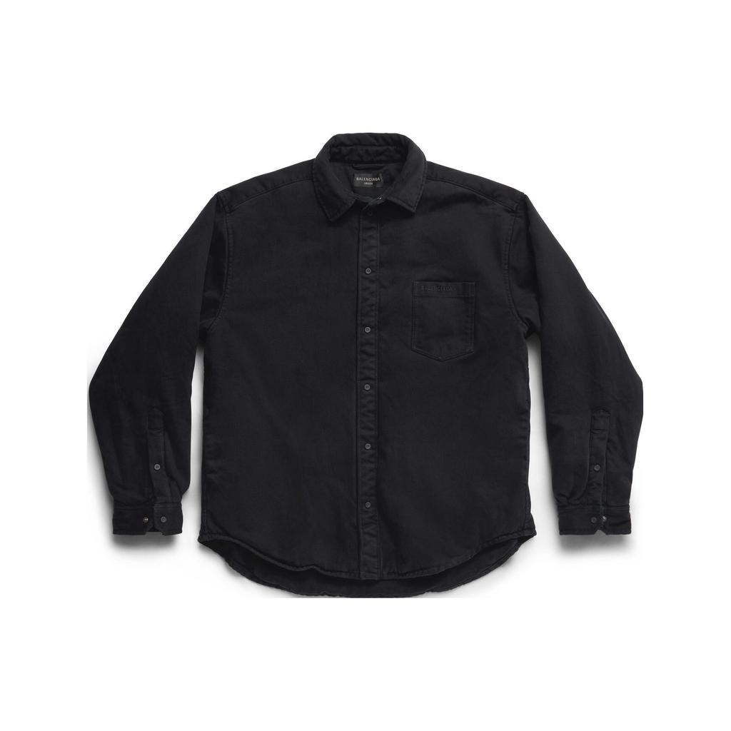 Balenciaga Shirt Loose Fit Unisex Black 719305TNW111700