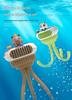 Silent Octopus Leafless Rechargeable Stroller Fan - Portable Desktop & Pushchair Stand, Brushless Small Fan