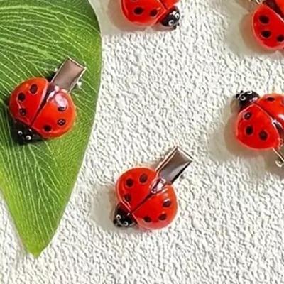 10 Stück Cartoon Marienkäfer Haarspange Starker Halt Haarspangen Mode Haarschmuck für Kinder Mädchen Frauen Alltagskleidung