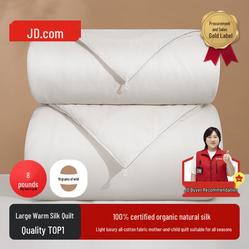 Jingzao 100% Tussah Silk Duvet Set 200cm x 230cm