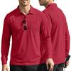Men S Loose Fit Long Sleeve Solid Mesh Fabric Turn Down Collar Casual Outdoor Sport Polo Shirt