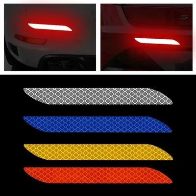 2pcs for Styling Safety Warning Stickers Decorative Driving Safety Mark Reflecti Car Reflective Tape Bumper Door Leaf Board New