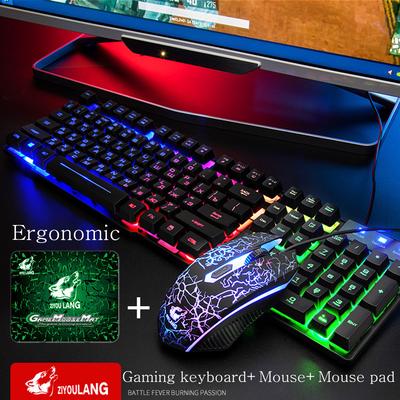 Xiao Jian Mechanical Keyboard and Mouse Set Color : B Notebook Desktop Computer Esports Game Backlight Keyboard USB Interface 104 Key Keyboard